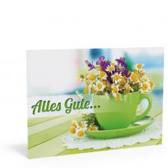 Geburtstags-Karte "Blumentasse" 