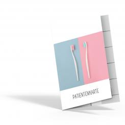 Patientenkarte "Zahnbürsten-Duo" 