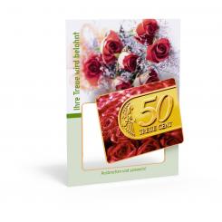 Treue-Cent "rote Rosen" 