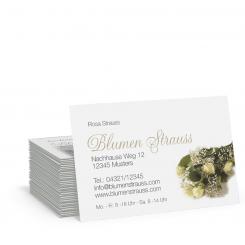 Geschäftskarte "weiße Rosen" 