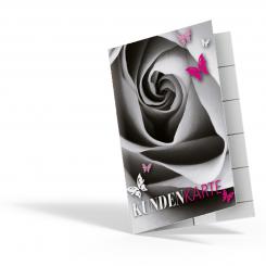 Kundenkarte "Rose schwarz/weiß" 