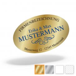 Schmucketiketten, Aufkleber "oval" 43 x 27 