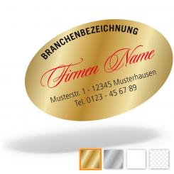 Schmucketiketten, Aufkleber "oval" 50 x 34 