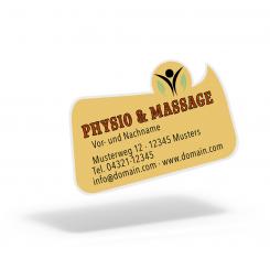 Folien-Aufkleber, Etiketten rechteckige Blase - "Massage" 