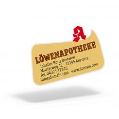 Folien-Aufkleber, Etiketten rechteckige Blase - "Apotheke" 