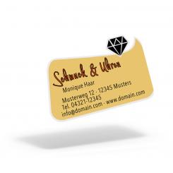 Folien-Aufkleber, Etiketten rechteckige Blase - "Schmuck" 