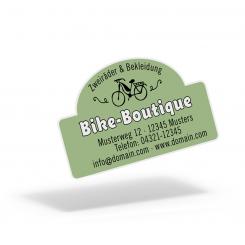 Folien-Aufkleber, Etiketten halbrund - "Bike" 