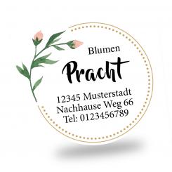 Folien-Blumen-Aufkleber, Etiketten 