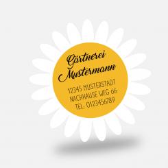 Folien-Blumen-Aufkleber, Etiketten 