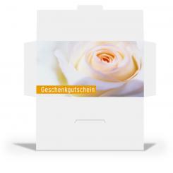 Euro-Gutscheinhülle "weiße Rose" 