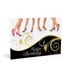 Geburtstags-Postkarte "Stöckelschuhe" 