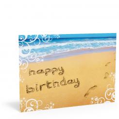 Geburtstags-Postkarte "Sand-Strand" 