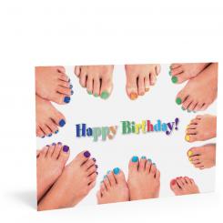 Geburtstags-Postkarte "Füße" 