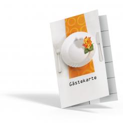 Gäste-Karte "Gedeck orange" 