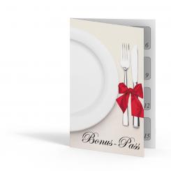 Bonuspass "Mahlzeit" 15 Stempelfelder 