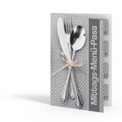 Mittags-Menü-Pass 15 Stempelfelder 