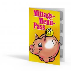 Mittagsmenü-Pass 15 Stempelfelder 