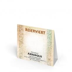 Aufsteller reserviert Grieche 