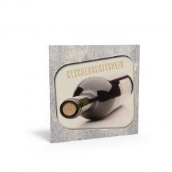 Geschenkgutschein Quadra  Rotwein-Flasche 
