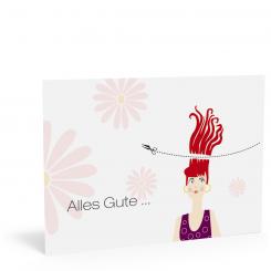 Geburtstags-Postkarte "Short Cut" 