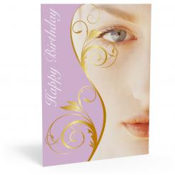 Geburtstags-Postkarte "Faces" 