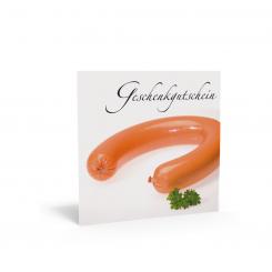 Geschenkgutschein "Fleischwurst" inkl. Kuvert 