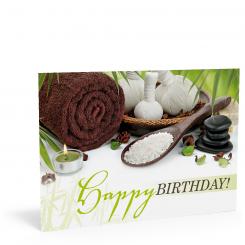 Geburtstags-Postkarte "Wellness" 