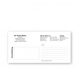 Kurzmitteilungsblock DIN lang 