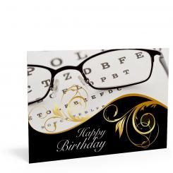 Geburtstags-Postkarte "Brille" 