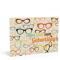 Geburtstags-Postkarte "Brillen" 