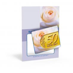 Treue-Cent "weiße Rose" 