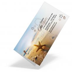 Tickethülle "Strand" 105x210 - 2 Fächer 