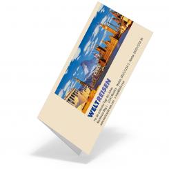 Tickethülle "Weltreise" 110x240 - 2 Fächer 