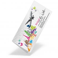 Tickethülle "Weltweit" 110x240 - 2 Fächer 