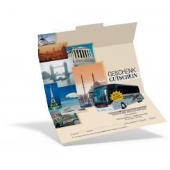 Geschenkgutschein "Eurocity" mit eigenem Busbild 