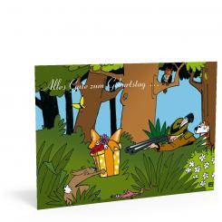 Geburtstags-Postkarte "Jäger" 