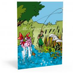 Geburtstags-Postkarte "Fischer" 