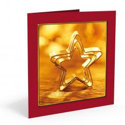 Weihnachts-Doppelkarte "Stern" inkl. Transparentkuvert 