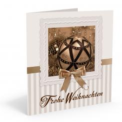 Weihnachts-Doppelkarte "Goldkugel" inkl. Kuvert 
