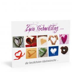 Geburtstags-Postkarte "Herzerl" 