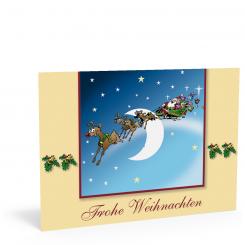 Weihnachtskarte "Schlitten Santa" 