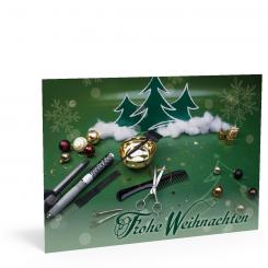 Weihnachtskarte "Friseur-Tannenbaum" 