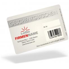 PVC-Gutschein - farbiger Eindruck 