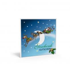 Geschenkgutschein Weihnachten "Schlitten" inkl. Kuvert 