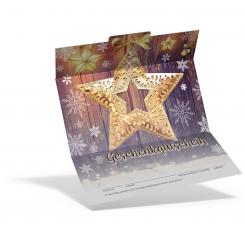Weihnachtsgutschein "Goldener Stern" 