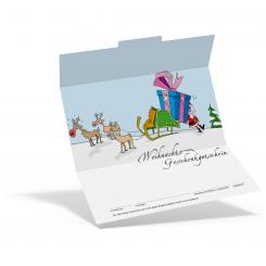 Geschenkgutschein Weihnachten "Rudolph" 