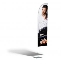 Beach-Flag "konkav", 60x260cm, 110g/m² Polyester 