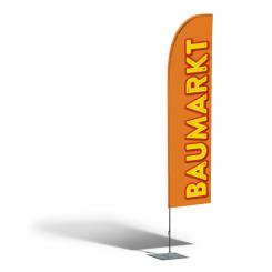 Beach-Flag "konkav", 60x260cm, 110g/m² Polyester 