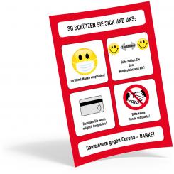 Plakat DIN A1, Corona-Regeln 