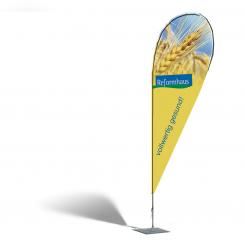 Beach-Flag "Tropfen", 95x205cm, 110g/m² Polyester 